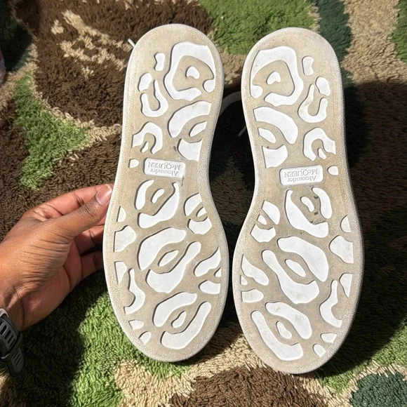 Alexander McQueen White High-Top Sneakers - Picture 5 of 5